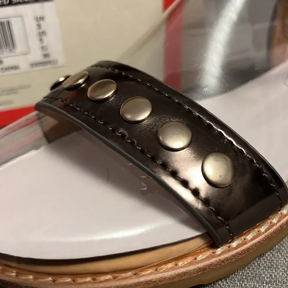 Hunter women’s original mirror studded metallic sandals size 5